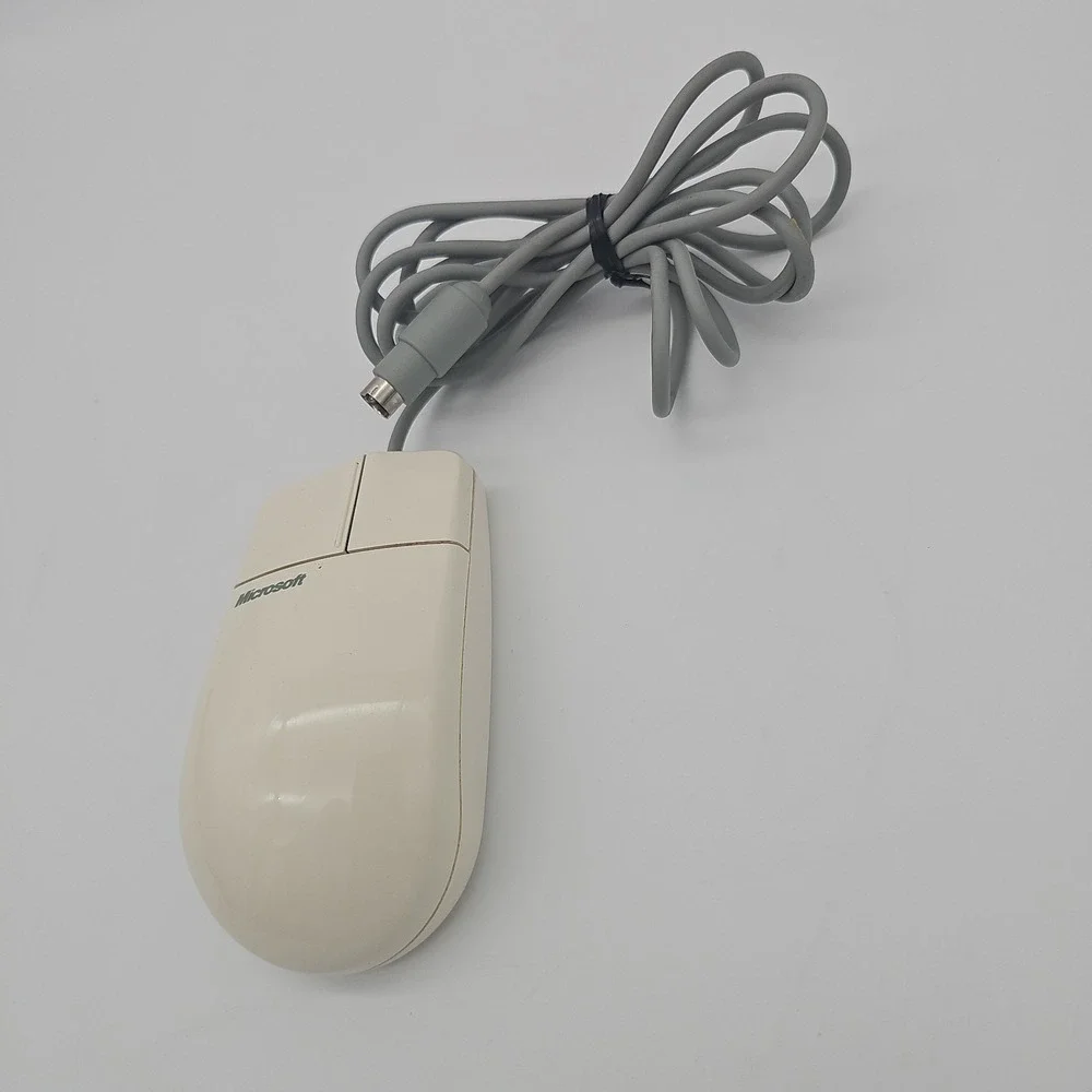 Vintage Microsoft Serial Mouse Port 2.0 Compatible Ergonomic  58264 Retro 1990s